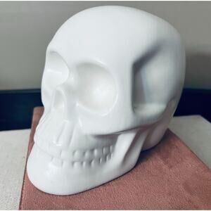 Ceramic White Matte Glaze Skull Halloween Horror Decor